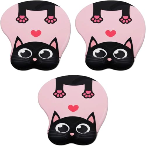 ZORBES® Mouse Pad with Wrist Rest Ergonomic Silicone Smooth Lycra Cover Kawaii Cartoon Pink Gaming Office Anti-Slip 3PCS ZORBES® Mouse Pad with Wrist Rest Ergonomic Silicone Smooth Lycra Cover Kawaii Cartoon Pink Gaming Office Anti-Slip 3PCS